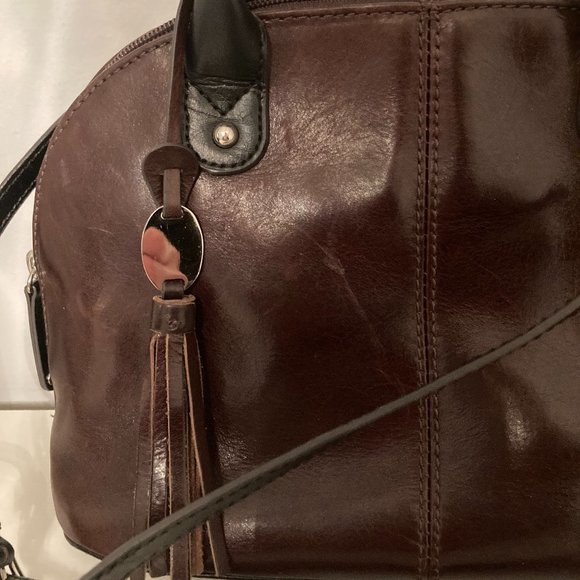 Tignanello Brown Leather Dome Bag - Picture 6 of 8